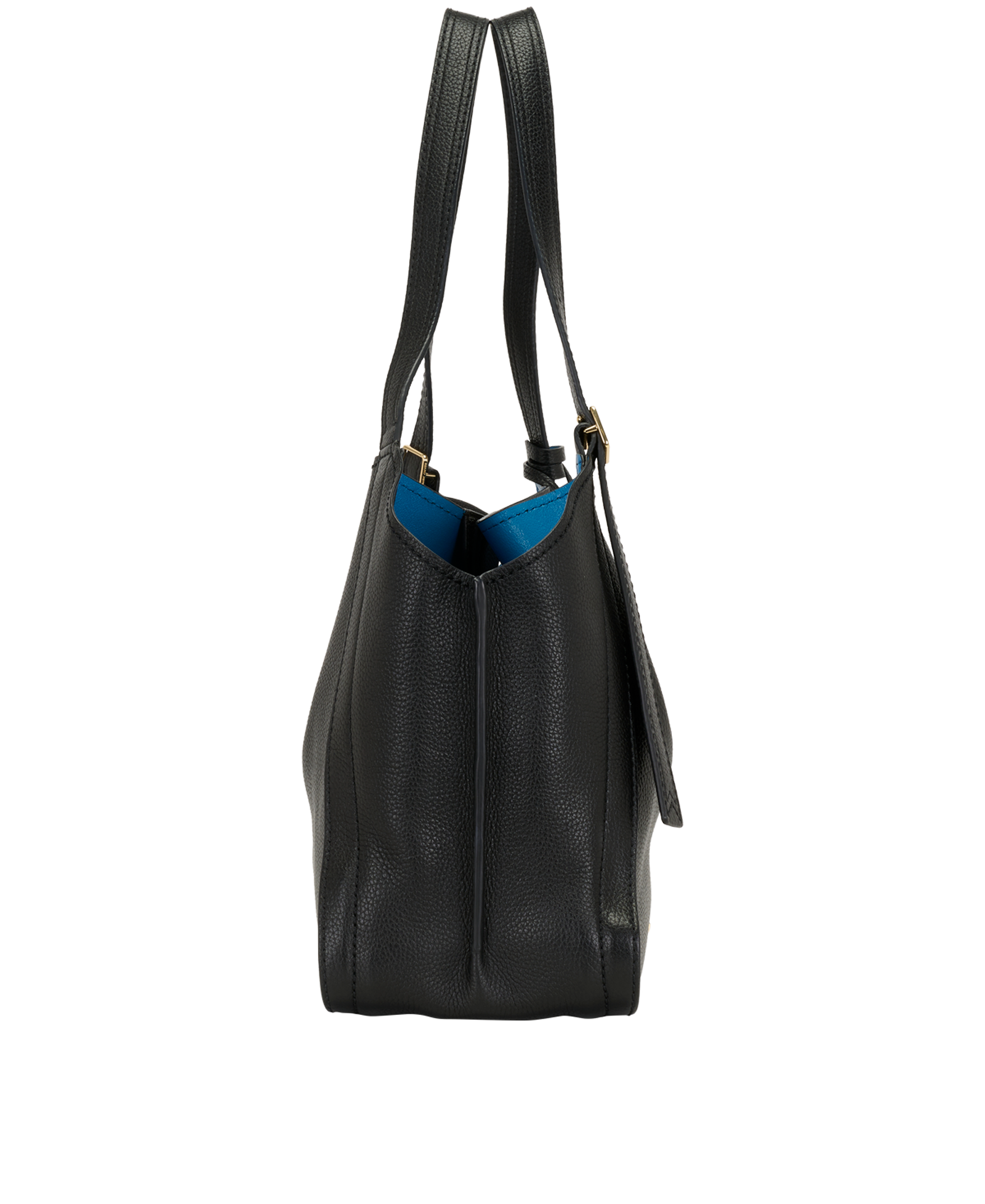 The Director Tote, &pound;195, Handbags, Black/Blue, Leather, Side view